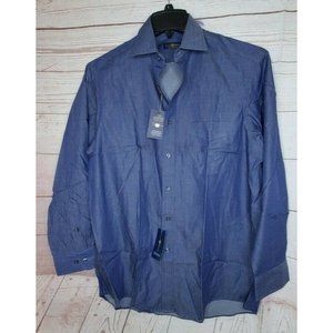 Club Room Iris Shadow Regular Fit Wrinkle Resistant Cotton 15 32-35 Dress Shirt